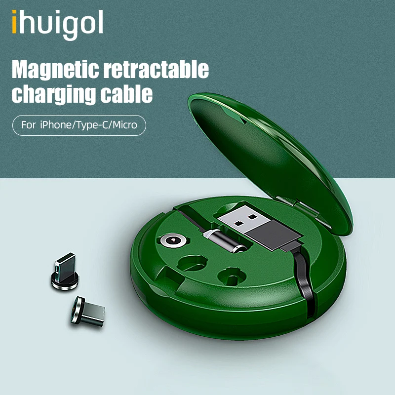 Магнитный кабель микро USB ihuigol 1 комплект для iPhone 11X8 Samsung S9 Xiaomi 8 Pin Type C быстрая