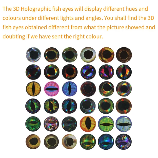 Holographic Eyes Fish Lure  Holographic Fishing Lure Eyes - 2sheet 138pcs  7mm 10mm - Aliexpress