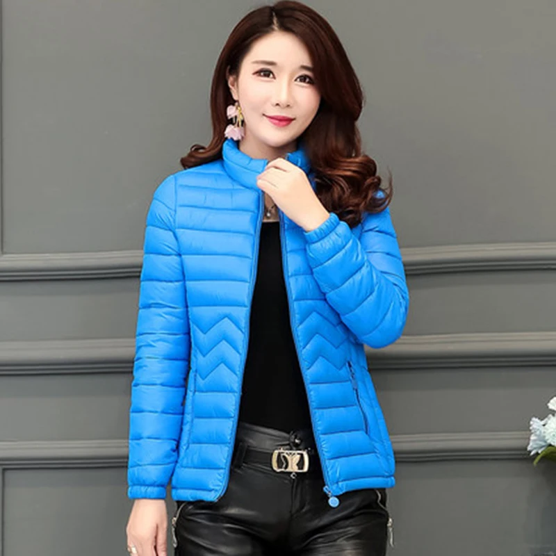 Goede Effen Ultra Licht Down Jassen Vrouwen Mode Warm Lange Mouwen Winter Donsjack Vrouwelijke Grote Size Slim Parka Draagbare Outerwears