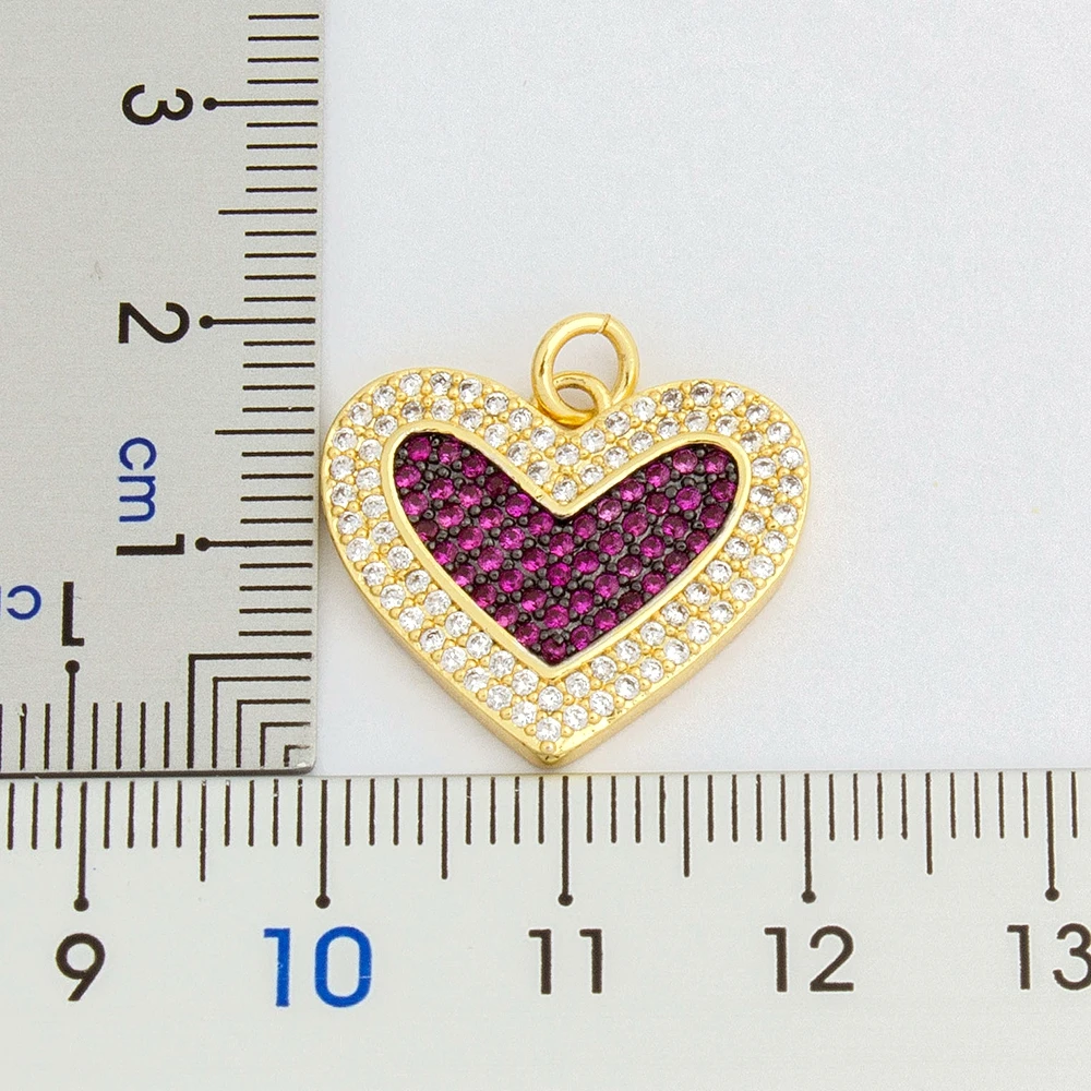 Charm Heart Pendant Necklaces For Women Fashion Copper Cubic Zirconia Jewelry Gold Color Rhinestone Chain Necklace Gifts