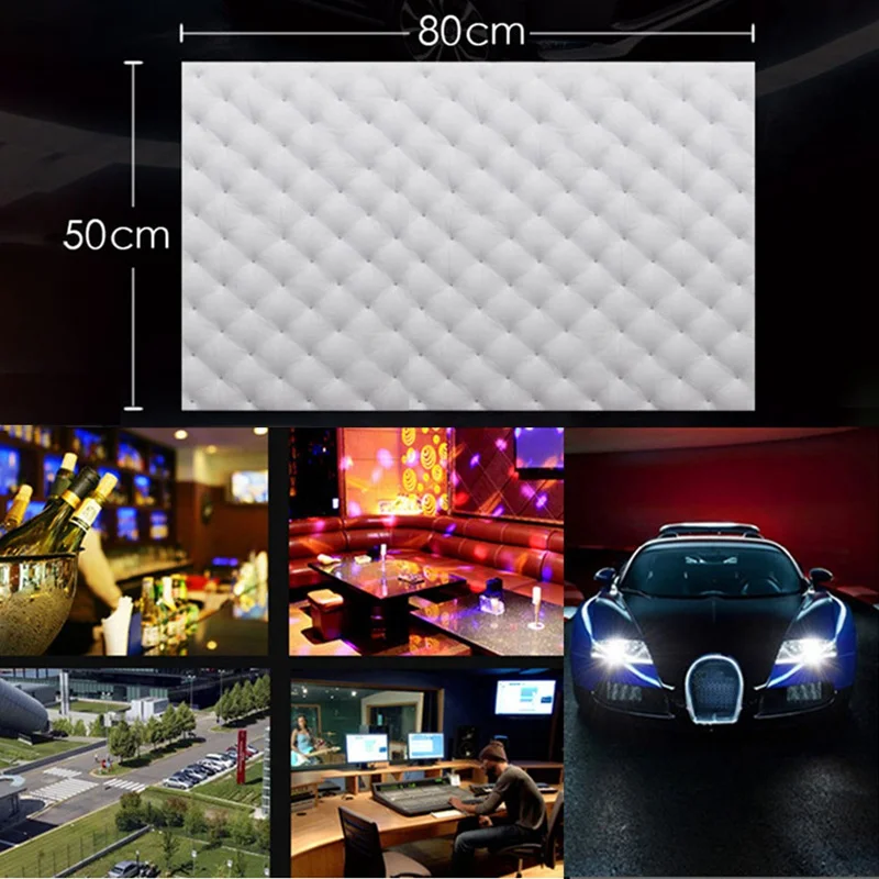 Car Sound Heat Insulation Cotton Noise Control Deadener For Car Door Trunk Hood Ceiling Tail Cover Roof 80cm x50cm