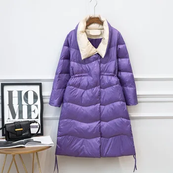 

Winter Jacket Women 2019 New Women Down Coat Ultra-light Slim White Duck Down Jacket Warm Female Long Down Parka Outwear