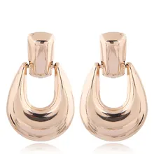 Геометрические серьги большие для женщин массивные Серьги Ретро Золотой металлический кулон серьги модные ювелирные изделия