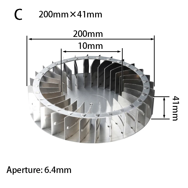 Details about   Centrifugal Impeller Fan Wheel 24mm shaft 200mm dia IEC 90 Frame motor 3500m3/hr 