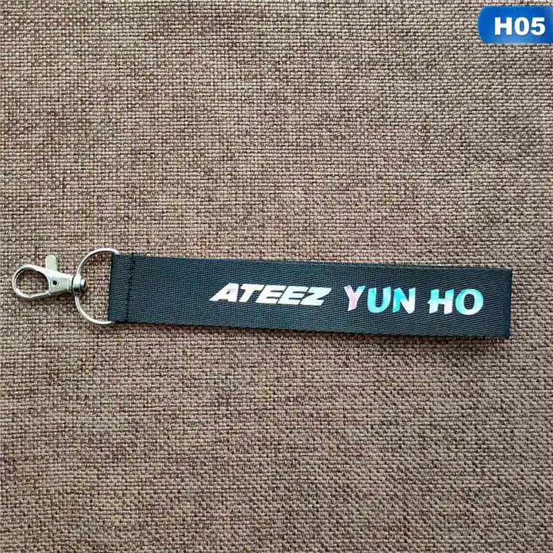 ATEEZ лазерный ремешок брелок держатель для мобильного телефона ремешок Имя мобильного телефона брелок