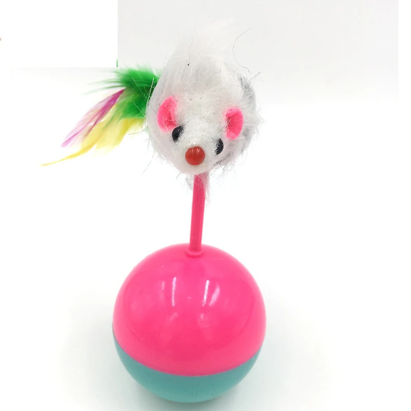 

New Arrival Durable Pet Cat Toys Mimi Favorite fur Mouse Tumbler Kitten Cat Toys Plastic Play Balls for Catch Cats Supplies