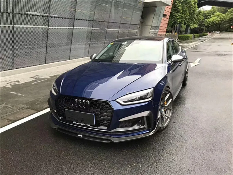 Передний спойлер из углеродного волокна для Audi A5 S5 B9 высокое качество бампер диффузор авто аксессуары