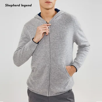 

Shepherd Legendary Men Clothes Pure Wool Knitted Cardigan Bottoming Warm Sweater Lapel Men Clothing Jacket Coat