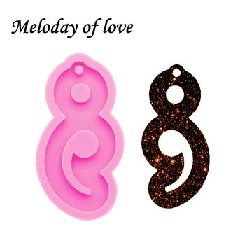 

Shiny Glossy semicolon silicone mold diy semi colon epoxy resin molds jewelry making custom mould keychain DY0282
