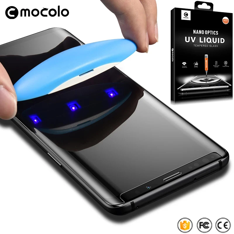 Mocolo-Película de vidrio templado UV Liquid 9H, Protector de pantalla  completa para Samsung Galaxy S8, S9, S10 Plus, S10Plus, S 8, 9, 10, 128/256  GB