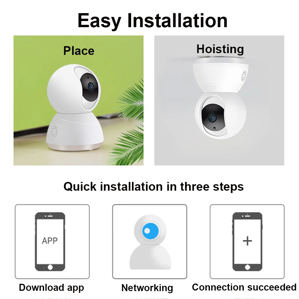 HD IP облачная камера хранения наблюдения Wifi безопасности ночного видения двухстороннее аудио Высокое качество
