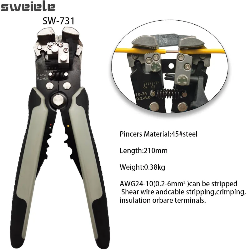 Multifunctional Automatic Wire Stripper  Cable Cutting Crimping  Terminal 0.2-6.0mm² Professional Electrician  Wire Tool woodworking plane Hand Tools