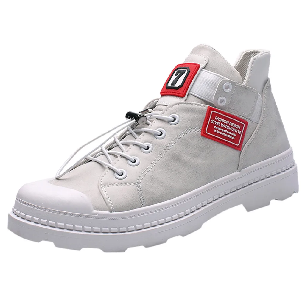Men's Retro High-Top Casual Boots Wild Thick-Soled Plus Velvet Cross Strappy Tooling Shoes warm fur plush Insole Ankle Boots