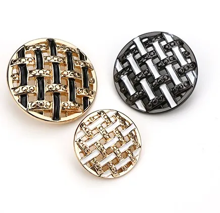 

New 12 pcs High-grade fashion metal gold grid style Overcoat Jacket buttons Coat shirt buttons Size 25mm Free Shipping Worldwide
