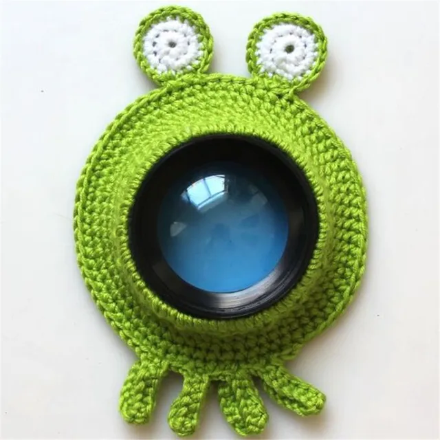 Photography Accessories Props Animal Camera Buddies Hand knitted Camera Lens Decorative Ring For Baby Pet Photo Guide Doll Toys 6