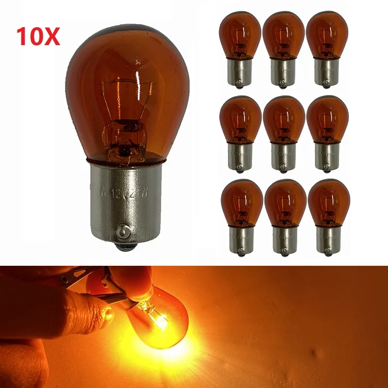 382 Led Orange Amber 1156 Ba15s Car P21w Turn Indicator Light Lamp Bulbs  12v