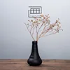 Hot Selling New Black Ceramic Flower Arrangement Small Vase Home Decoration Small Vase Tabletop Ornament Crafts 4