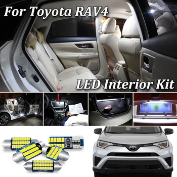 

100% White Error Free Canbus For Toyota RAV4 Car LED Interior Dome Map Light + License Plate Lamp Kit (1996-2020)