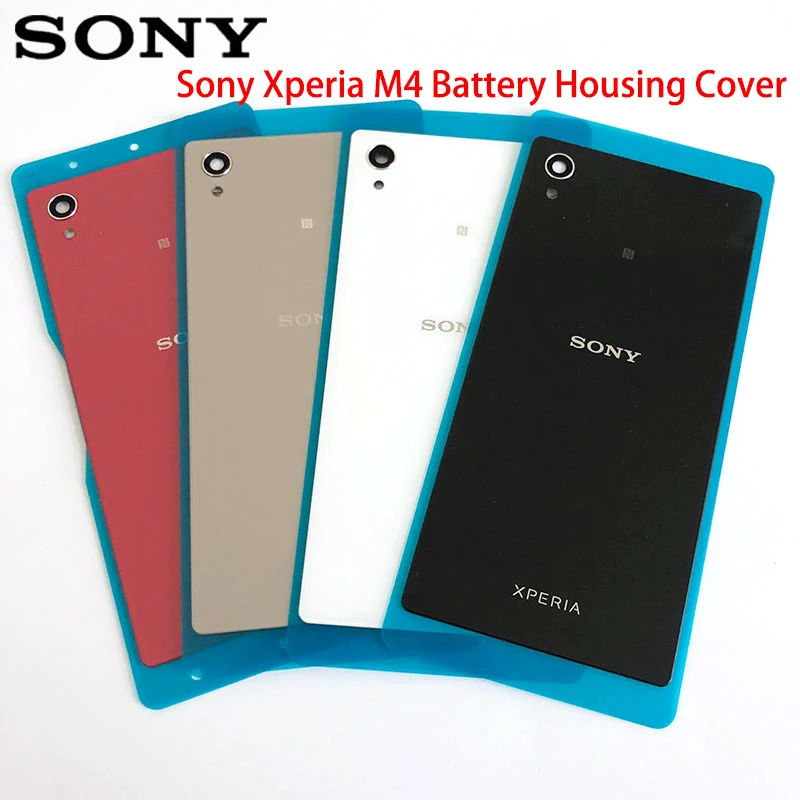 

Original Sony Xperia M4 Aqua Plactic Battery Cover Rear Door Back Housing Cover For Sony Xperia M4 Replacement Parts With Logo