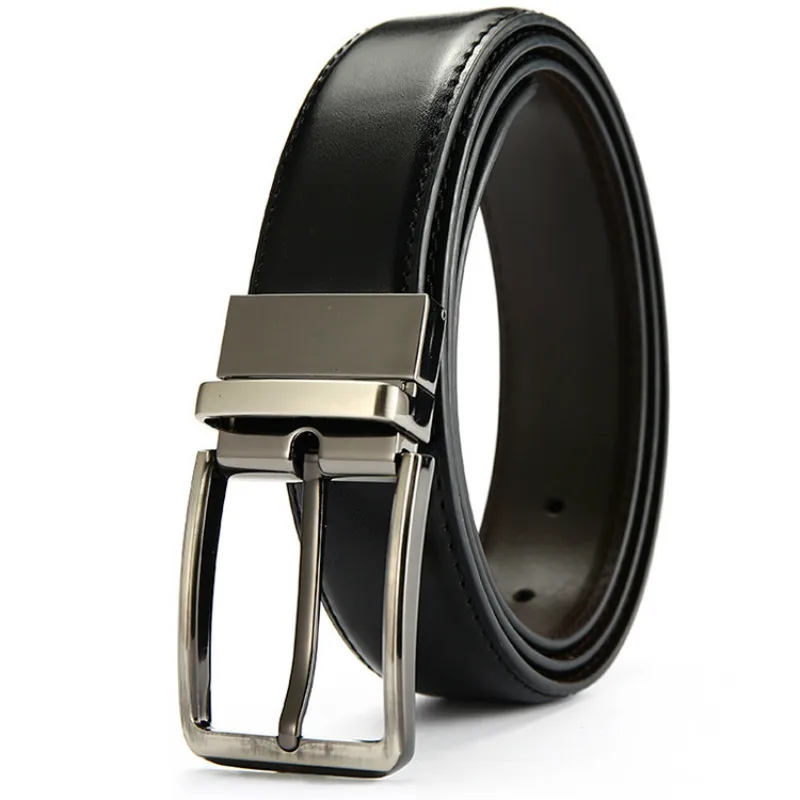 Peikong New Fashion Men's Genuine Leather Belts Designer Belt For Man Pin Buckle With Leather Strap Business Dress Male Belts