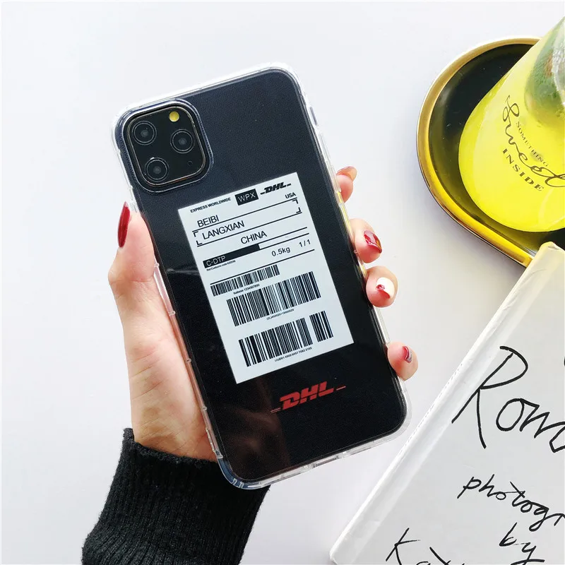 Роскошный дизайнерский прозрачный чехол с желтыми буквами для iphone XS 11 Pro MAX XR X 7 8 6 6S plus Модный Полосатый белый чехол для телефона kilifi Etu