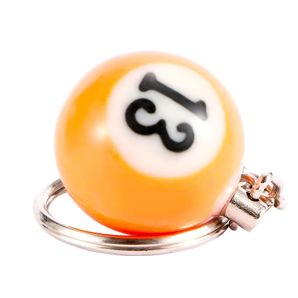 Брелок для ключей в виде бильярдного шара мини брелок настольного мяча подарок с