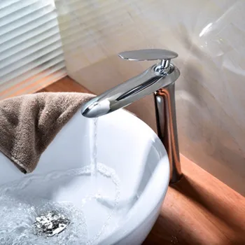 

Copper single hole cold and hot basin faucet stage, bottom basin rotating faucet, white/black/electroplate bathroom faucet