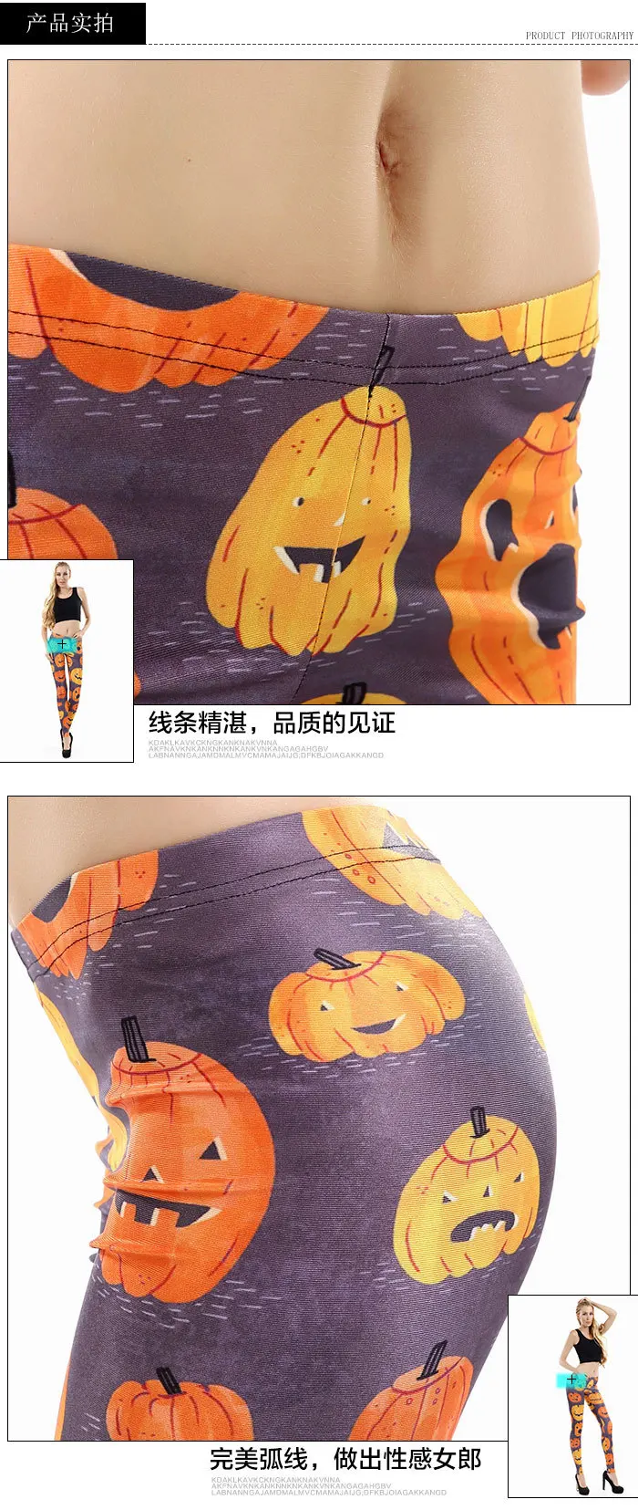2020 Halloween Pumpkin Print Leggings Women Pants Digital Print Fitness Leggings