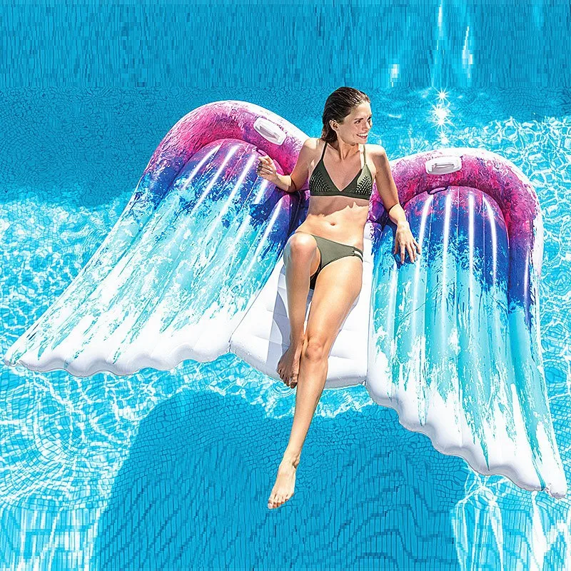 

Water Inflatable Floating Row Environmentally Friendly PVC Angel Wings Floating Bed Factory a Large Amount Production Color Ange