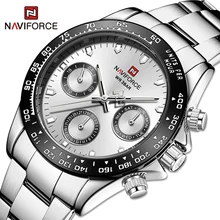 

New NAVIFORCE Top Brand Men’s Quartz Multifunction Watch Luxury Business Waterproof Calendar Stainless Steel Neutral Wristwatch