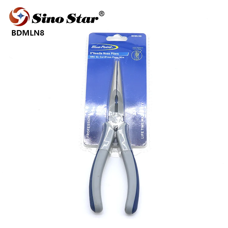 Snap on/Blue Point BDMLN8 Длинные плоскогубцы с выкованным хромовым/никелевым сплавом