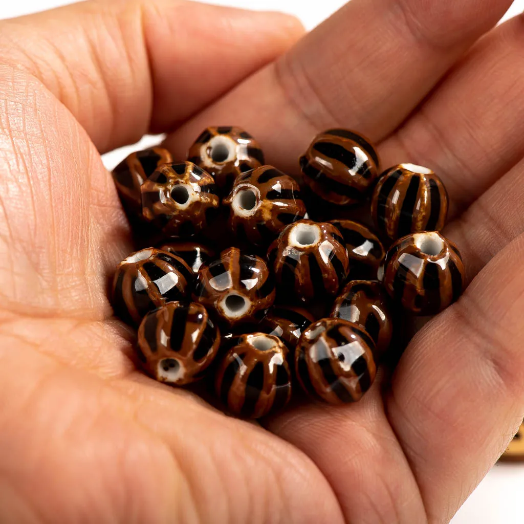 Ceramic Beads Jewelry Accessories Small Watermelon Spherical Ceramic Beads DIY 11#20pcs