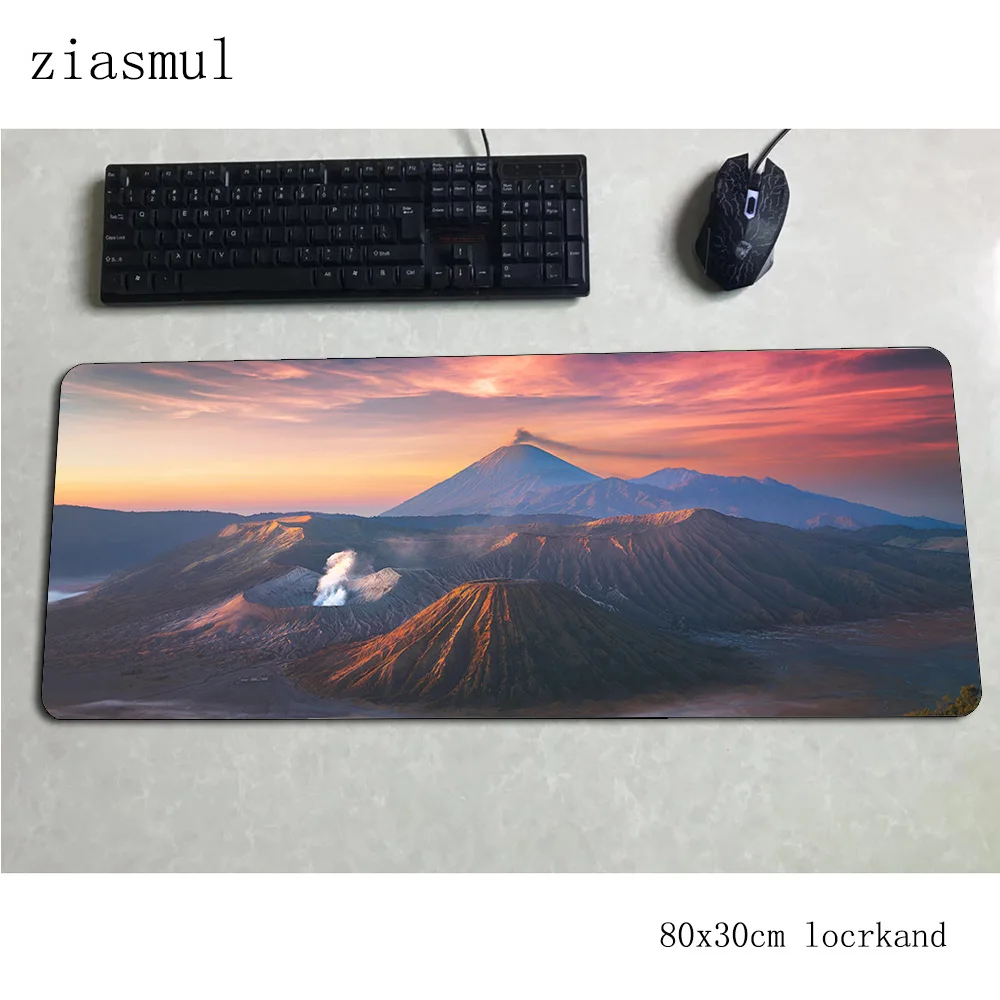 Коврик для мыши с изображением вулканов 80x30 см, игровой коврик для мыши, крутой коврик для мыши, компьютерный стол для геймера, HD коврик с рисунком, notbook mousemat
