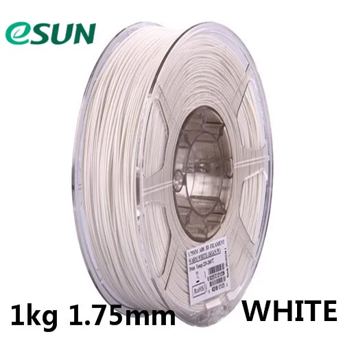 PLA PLUS 1kg WHITE Нить для 3d принтера eSUN 1,75 мм PLA/PLA PRO(PLA+) 1 кг катушка разных цветов PLA/PLA PLUS материалы для 3d принтера только для России - Цвет: PLA PLUS 1kg WHITE