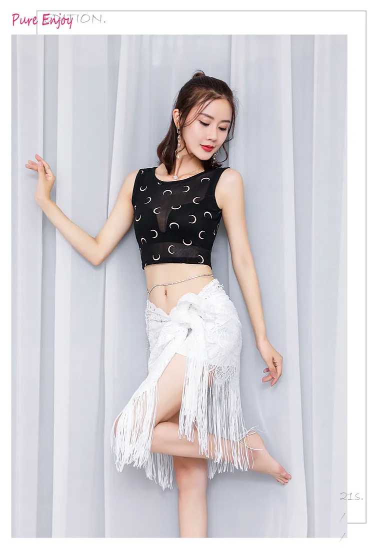 Belly Dance Hip Towel Практика одежды набор кисточкой четыре квадратных полотенце начинающих танец талии цепи производительности бедра полотенце талии полотенце