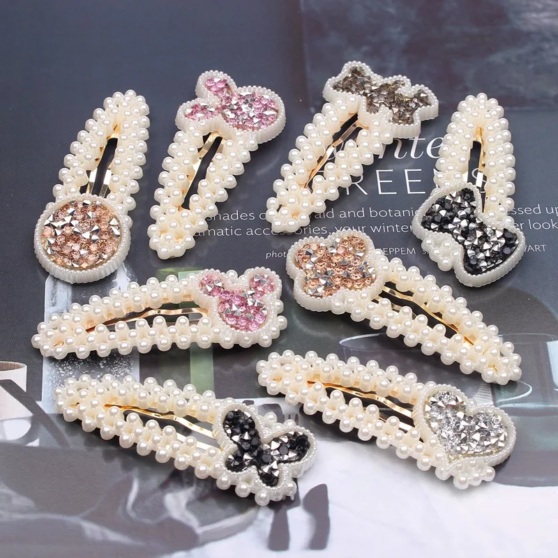Жемчужные заколки с животными ручной работы милые крошечные жемчужные для волос