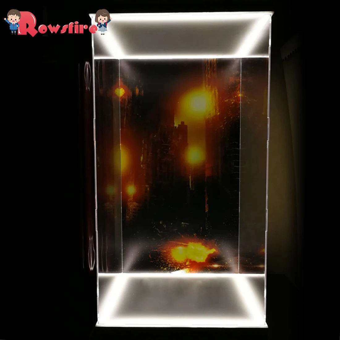 

1/6 Action Figure Display Case Dustproof Acrylic Carving Showcase Box for HT Hottoys Iron Man MK45