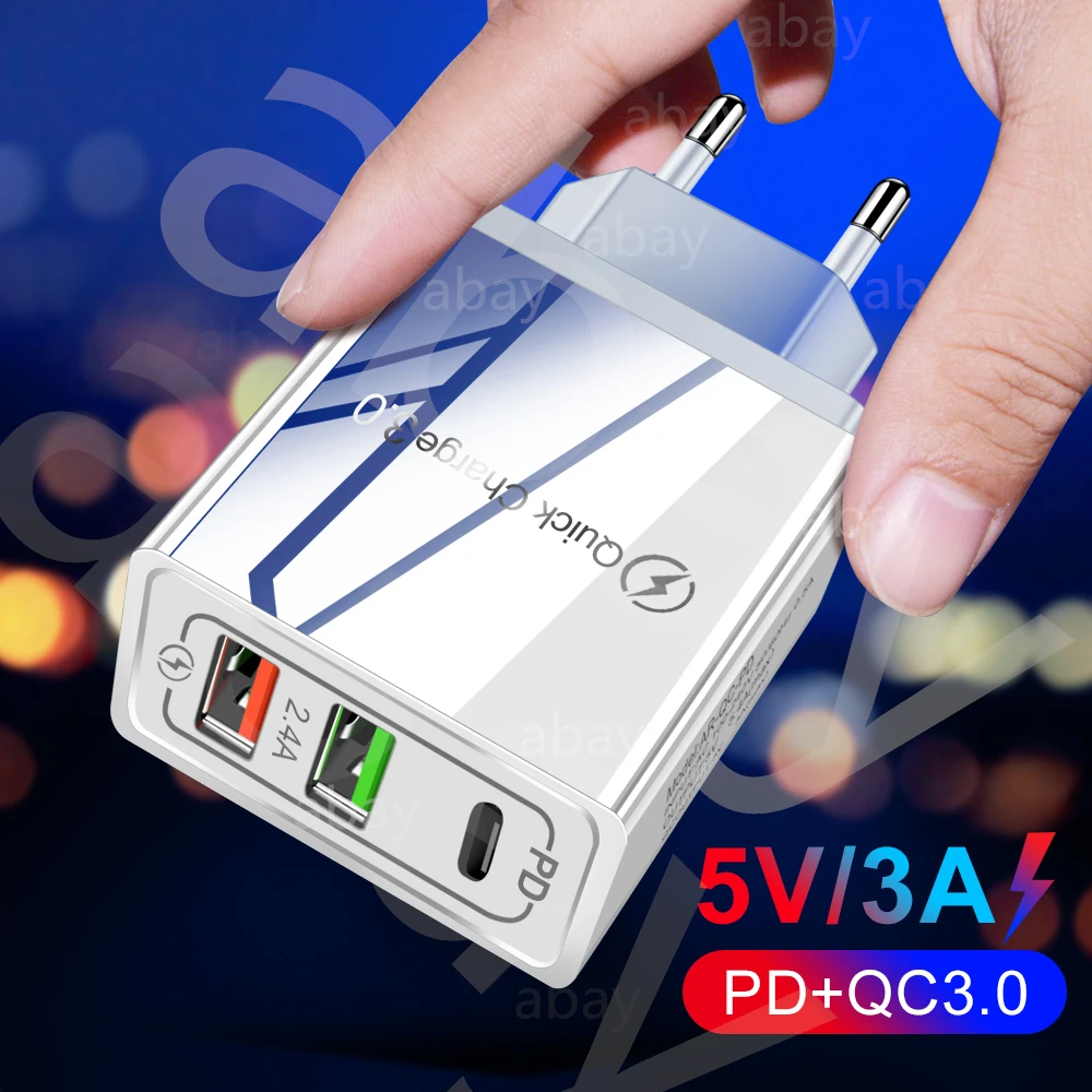 

PD Charger 30W USB Type C Charger Fast Quick Charge 4.0 3.0 QC4.0 QC3.0 for iPhone 11 X 7 8 For Xiaomi Huawei PD Phone Charger