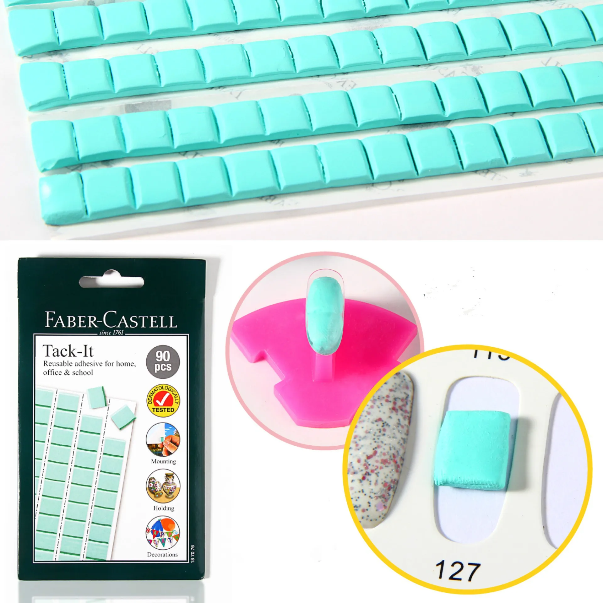 

Manicure Clay Blue Multi-functional Plasticine A Piece Fixed Clay Nail Swatch Jewelry Display Mud