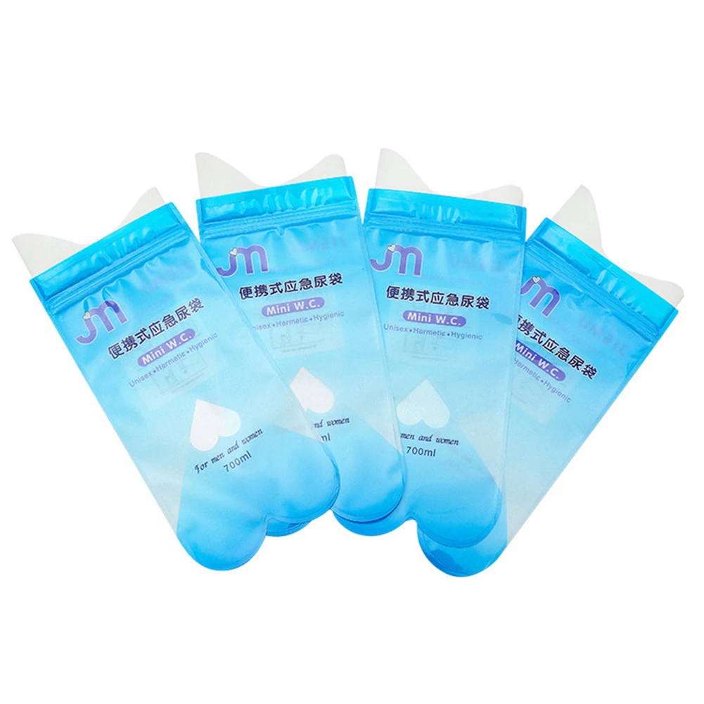 4pcs Piss Bags Travel Mini Mobile Toilet Disposable Urinal Portable Pee Bags for Travel Traffic Jam Car Emergency disposable urine bag