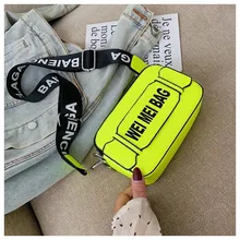Сумки через плечо для женщин неоновые желтые розовые дорожные сумки-мессенджеры Женские повседневные сумки на плечо сумка для монет для телефона прямоугольный мешок