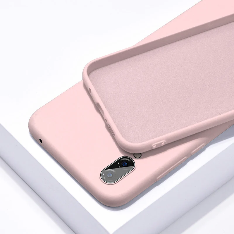 Розовый Чехол для Xiaomi mi A3 чехол жидкого силикона чехол на Xiaomi mi CC9 CC9e mi A3 mi A3 Lite A3Lite mi CC9 mi CC9E чехол для телефона - Цвет: Розовый
