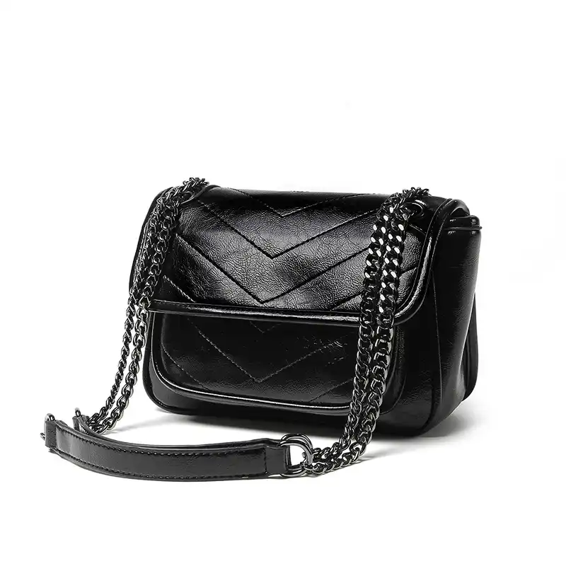 black quilted designer bag