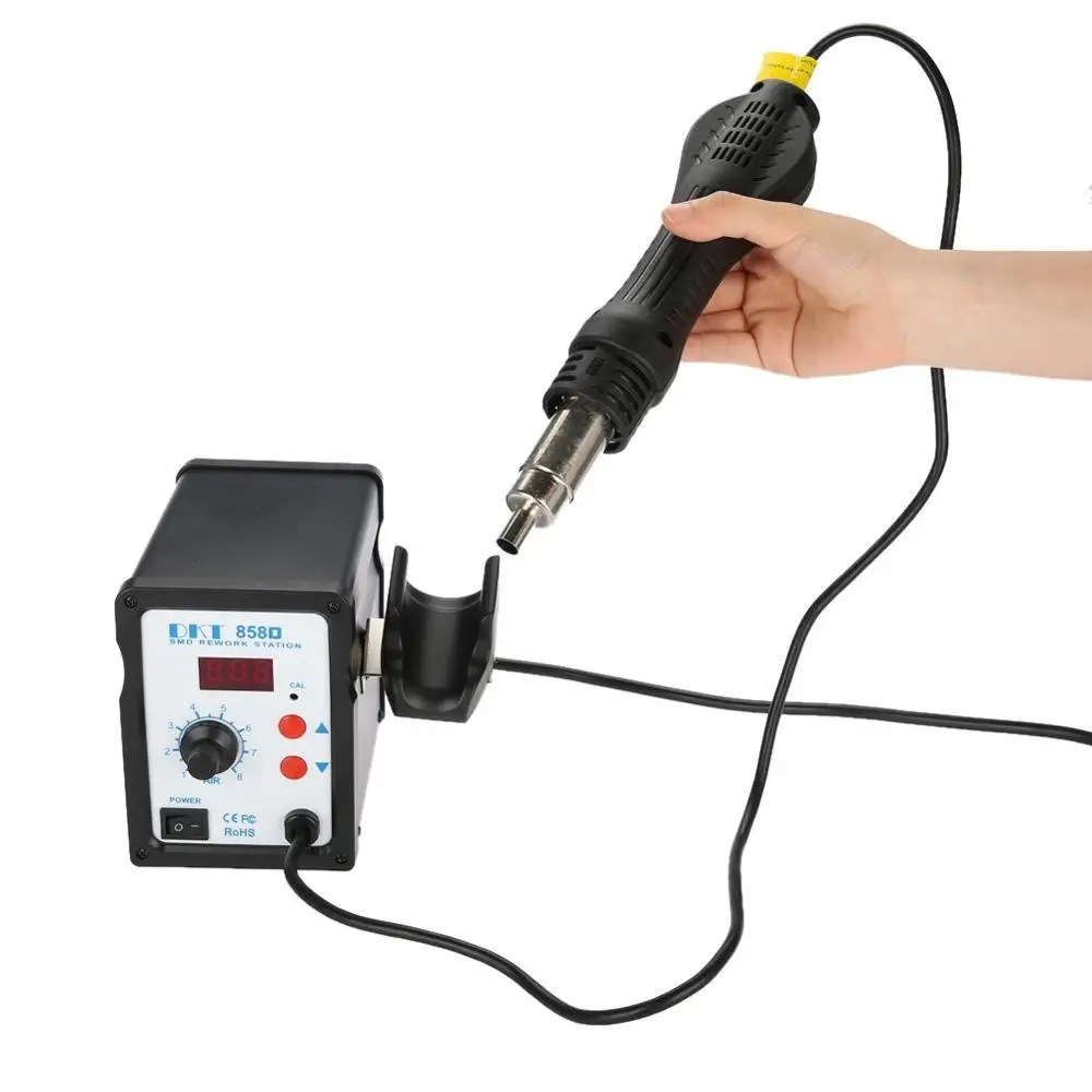 Фена 858D 700 Вт паяльная станция светодиодный цифровой дисплей температуры фена Комплект сварочный инструмент