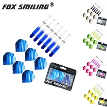 Fox Smiling 6 шт. 2BA 35 мм нейлон Дротика валы с 6 шт. Дротика s полеты красочные аксессуары для игры в Дартс