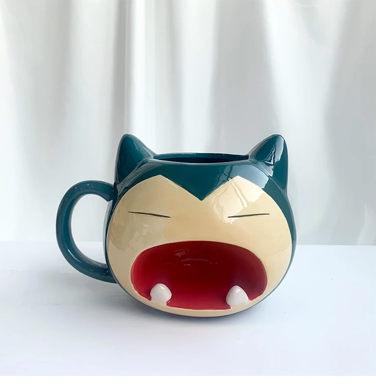 1000ml Large Capacity Mug 3D Snorlax Mug Cartoon Ceramic Water Cup Milk Coffee Tea Cup Mug Children Boys Girl Gift