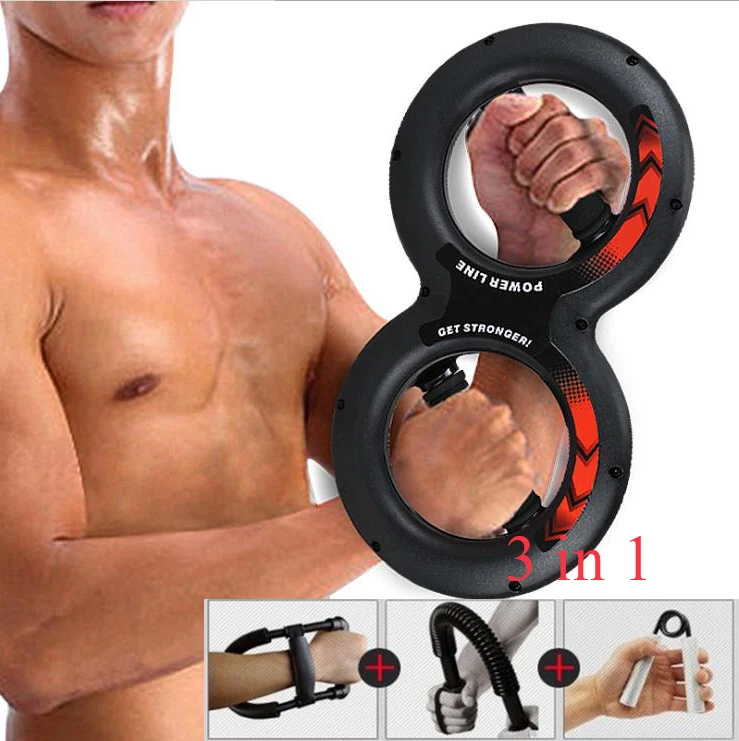

Power Wrist Hand Grip Strength Rotatable Hand Gripper Arm Muscle Trainer Chest Expander 5-20Kg Hand Exerciser Home Gym Fitness