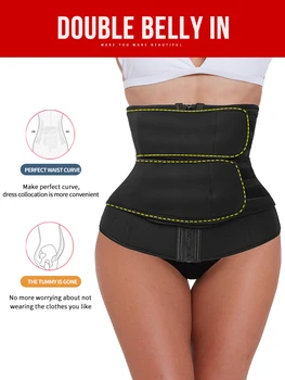 

Waist Trainer Steel Boned Body Shaper Cincher Sauna Sweat Faja Sport Girdle modeling strap tummy shaper slimming belt corset