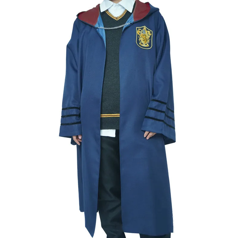 Волшебные фокусы Косплей Костюм Поттер халат Плащ Ravencla Gryffindo Hufflepuf Слизерин Поттер костюм аксессуары сценическая магия