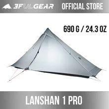 

3F UL GEAR 2021 Newest Lanshan 1 pro Tent Outdoor 1 Person Ultralight Camping Tent 3 Season Professional 20D Silnylon Rodless